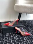 LE CŒUR MULES IN PATENT CALFSKIN