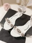 Dome Goatskin Leather Flat Sandal