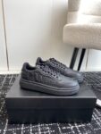 Puff Pebble Leather Sneaker with Logo