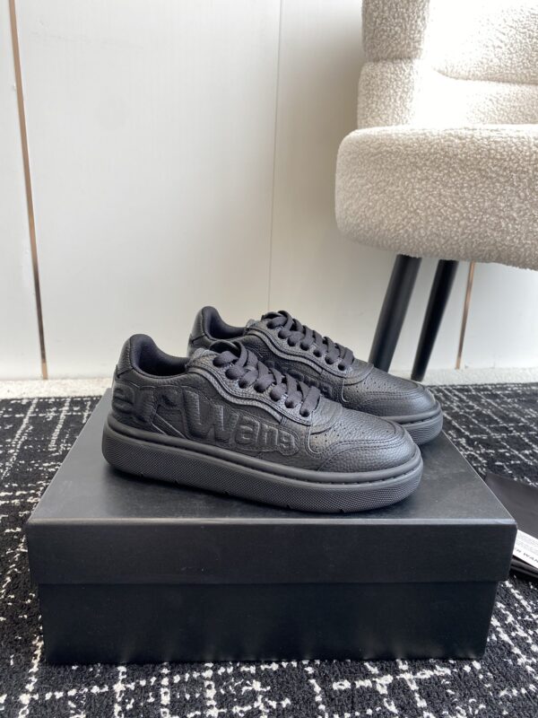 Puff Pebble Leather Sneaker with Logo