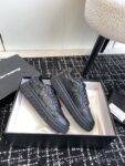 Puff Pebble Leather Sneaker with Logo