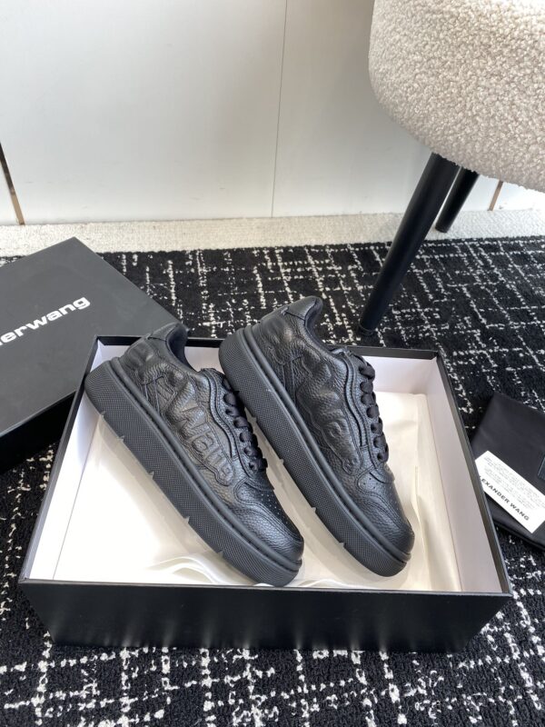 Puff Pebble Leather Sneaker with Logo