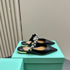Flat Mules With Pearl
