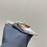 Flat Mules With Pearl