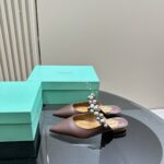 Flat Mules With Pearl