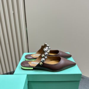 Flat Mules With Pearl