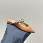 Flat Mules With Pearl