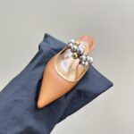 Flat Mules With Pearl
