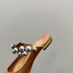 Flat Mules With Pearl