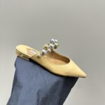 Flat Mules With Pearl