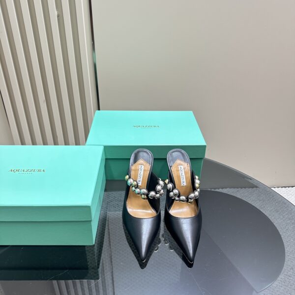Pump Mules With Pearl