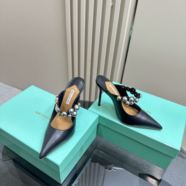 Pump Mules With Pearl