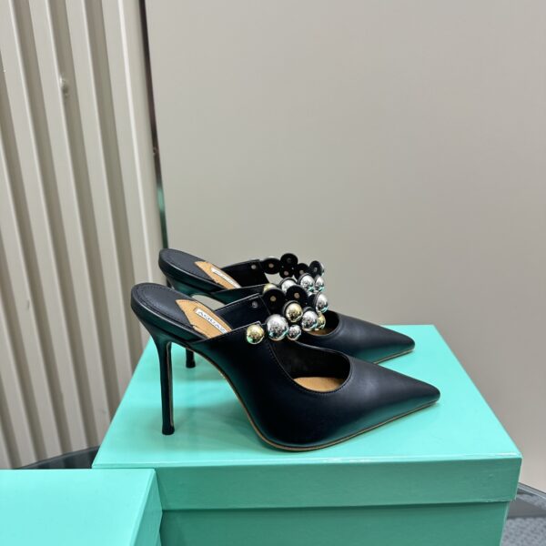 Pump Mules With Pearl