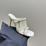Leather Peep Sandals