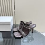 Leather Peep Sandals