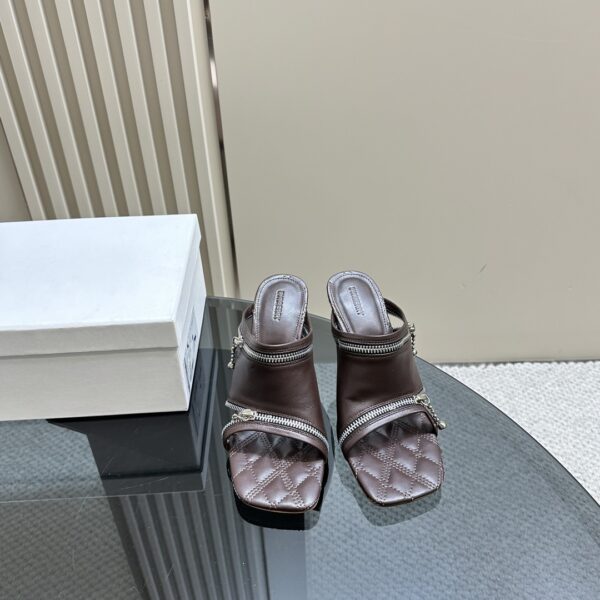 Leather Peep Sandals
