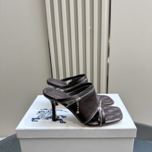 Leather Peep Sandals