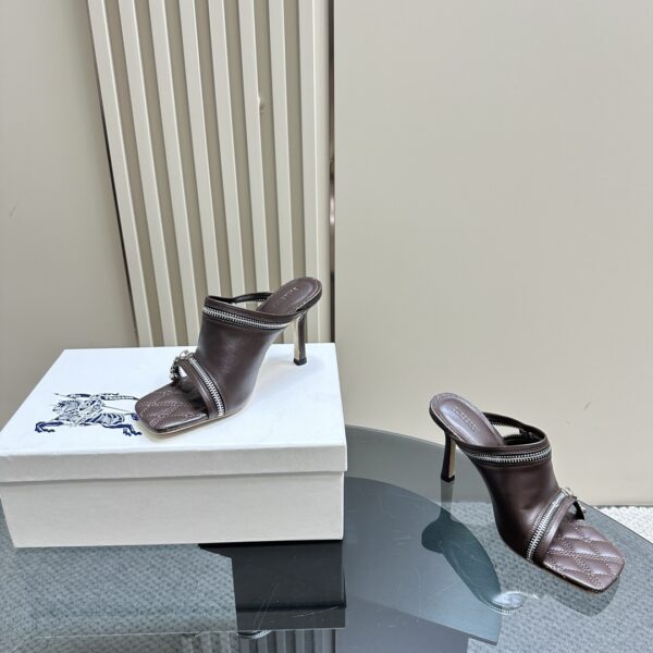 Leather Peep Sandals