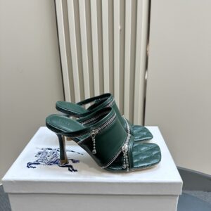 Leather Peep Sandals