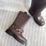 Leather Saddle Boots