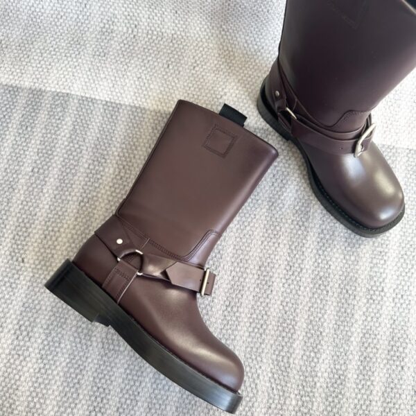 Leather Saddle Boots