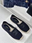 LES ESPADRILLES CELINE IN STRIPED CANVAS & EMBROIDERED PATCH