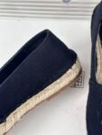 LES ESPADRILLES CELINE IN STRIPED CANVAS & EMBROIDERED PATCH