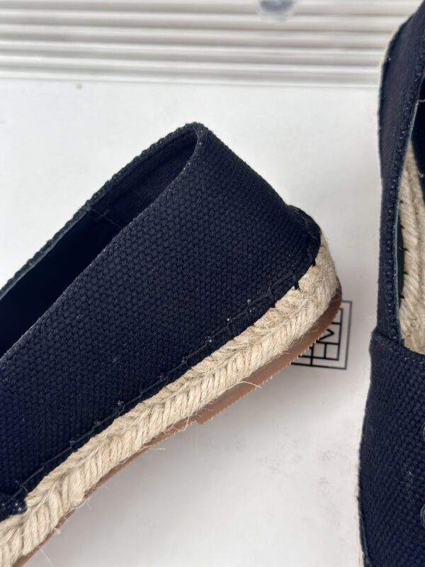 LES ESPADRILLES CELINE IN STRIPED CANVAS & EMBROIDERED PATCH