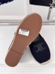 LES ESPADRILLES CELINE IN STRIPED CANVAS & EMBROIDERED PATCH