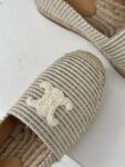 LES ESPADRILLES CELINE IN STRIPED CANVAS & EMBROIDERED PATCH