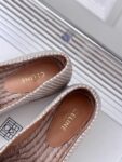 LES ESPADRILLES CELINE IN STRIPED CANVAS & EMBROIDERED PATCH