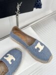 LES ESPADRILLES CELINE IN STRIPED CANVAS & EMBROIDERED PATCH