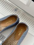 LES ESPADRILLES CELINE IN STRIPED CANVAS & EMBROIDERED PATCH