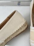 LES ESPADRILLES CELINE IN STRIPED CANVAS & EMBROIDERED PATCH