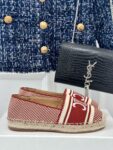 LES ESPADRILLES CELINE IN STRIPED CANVAS & EMBROIDERED PATCH