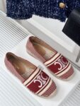 LES ESPADRILLES CELINE IN STRIPED CANVAS & EMBROIDERED PATCH