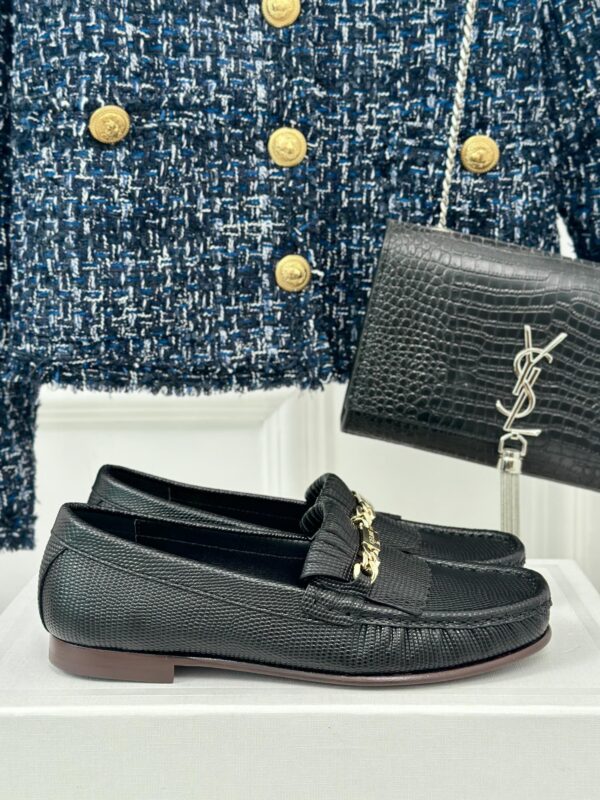 CELINE LUCO LOAFER WITH FRINGES IN SUEDE CALFSKIN CARAMEL