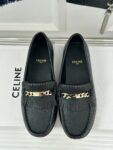 CELINE LUCO LOAFER WITH FRINGES IN SUEDE CALFSKIN CARAMEL