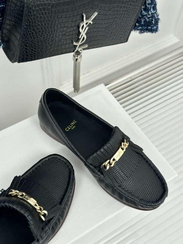 CELINE LUCO LOAFER WITH FRINGES IN SUEDE CALFSKIN CARAMEL