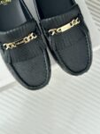 CELINE LUCO LOAFER WITH FRINGES IN SUEDE CALFSKIN CARAMEL
