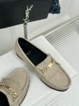 CELINE LUCO LOAFER WITH FRINGES IN SUEDE CALFSKIN CARAMEL
