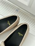 CELINE LUCO LOAFER WITH FRINGES IN SUEDE CALFSKIN CARAMEL