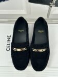 CELINE LUCO LOAFER WITH FRINGES IN SUEDE CALFSKIN CARAMEL