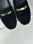 CELINE LUCO LOAFER WITH FRINGES IN SUEDE CALFSKIN CARAMEL
