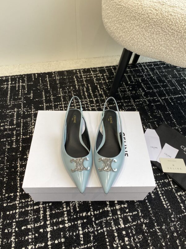 CELINE ALMA TRIOMPHE FLAT SLINGBACK IN GROS-GRAIN