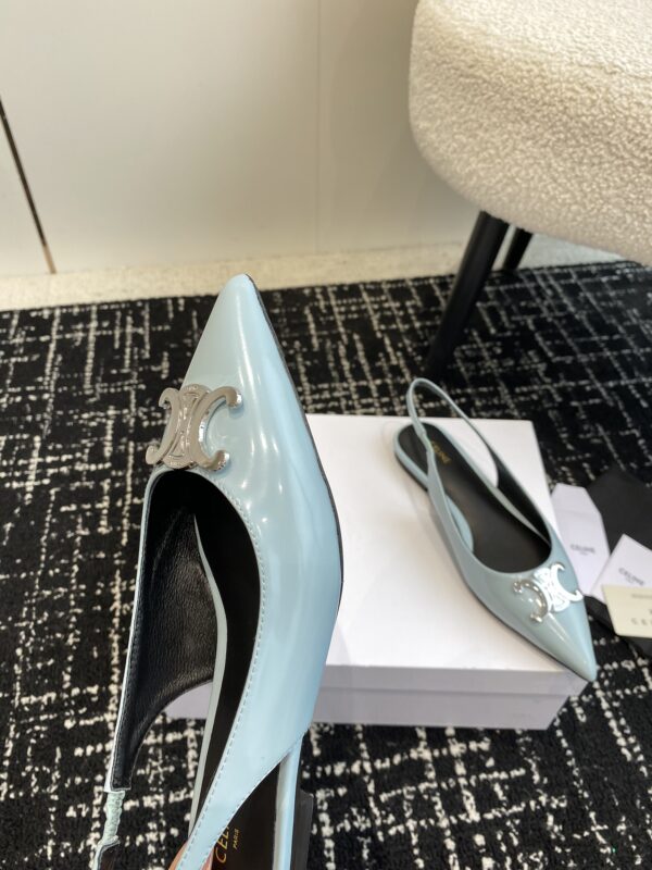 CELINE ALMA TRIOMPHE FLAT SLINGBACK IN GROS-GRAIN