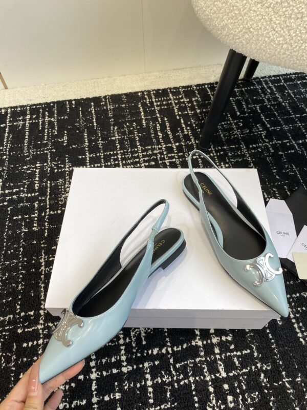 CELINE ALMA TRIOMPHE FLAT SLINGBACK IN GROS-GRAIN