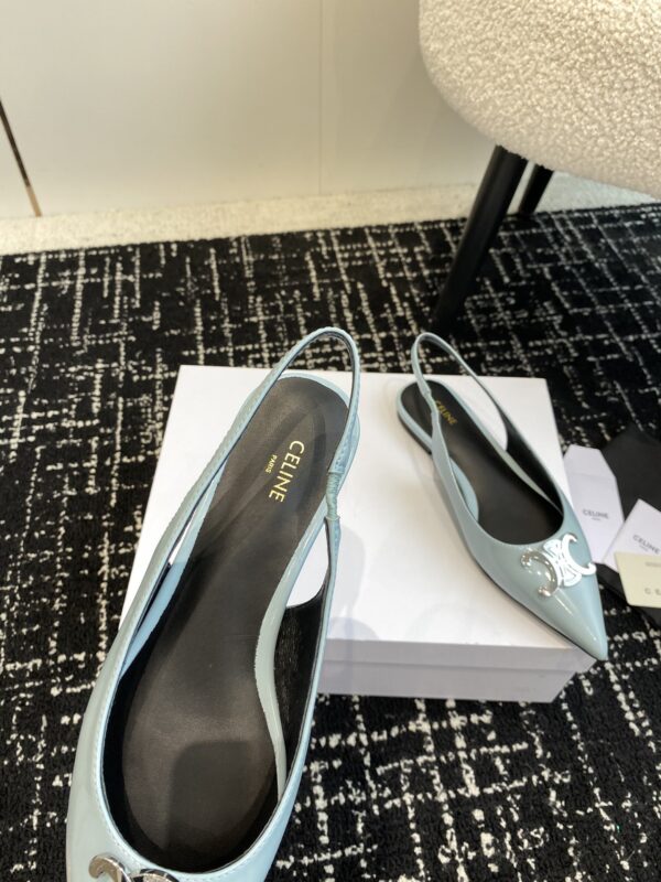 CELINE ALMA TRIOMPHE FLAT SLINGBACK IN GROS-GRAIN