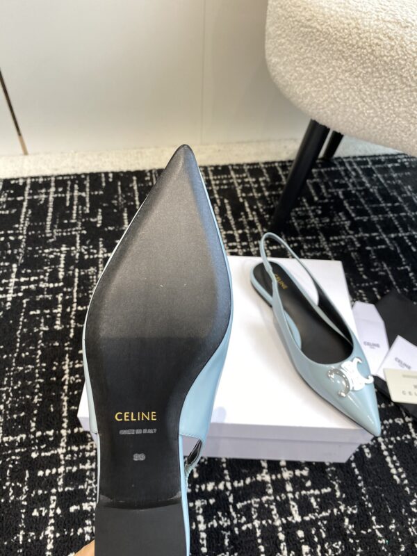 CELINE ALMA TRIOMPHE FLAT SLINGBACK IN GROS-GRAIN