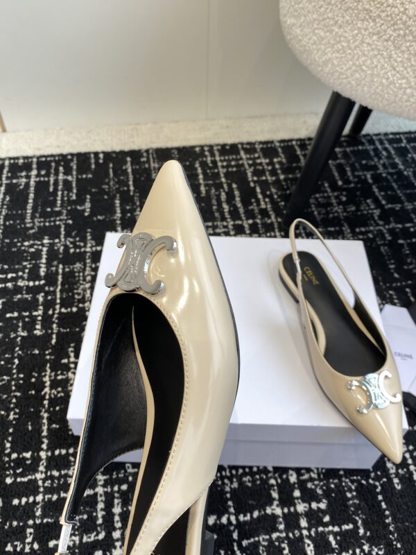 CELINE ALMA TRIOMPHE FLAT SLINGBACK IN GROS-GRAIN